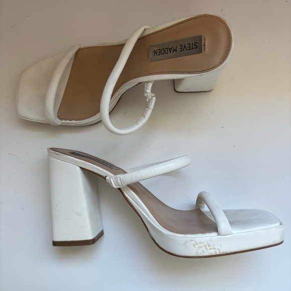 Steve Madden Women's Polly Heeled Sandal Sz 8M Defect - Picture 4 of 8